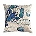 Nunbee Housse de Coussin Série d'animaux Marins canapé scandinave Deco Voiture Throw Decoration Coussin Cadeau taie de fête, Crevette de mer 45*45cm