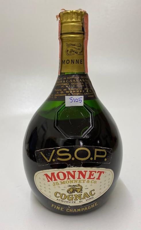 Vintage Bottle - J.G. Monnet Cognac Acquavite di Vino Fine Champagne VSOP 40.0° 0,73 lt. LOW LEVEL - COD. 5105
