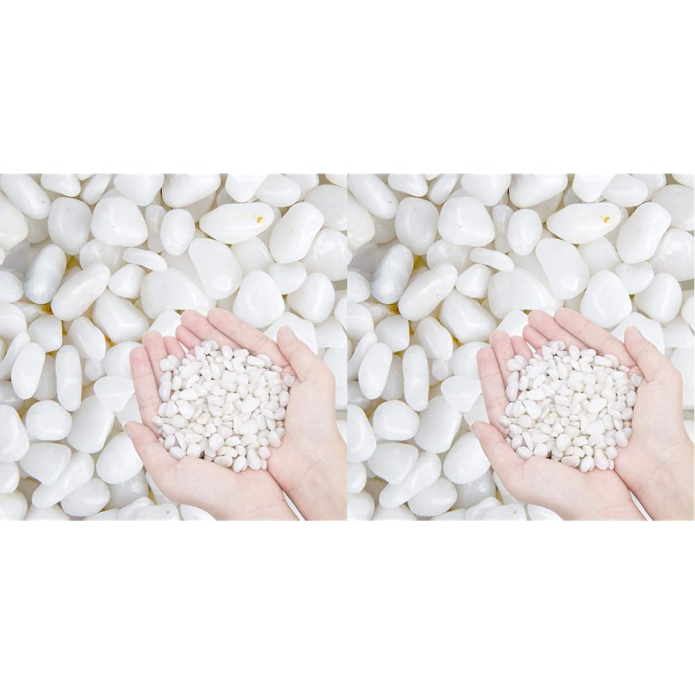 Leafy Tales White Polished Marble Stone Pebbles for Home & Garden Decoration| White Polish 5 Kg (Pack of 2)-image-22
