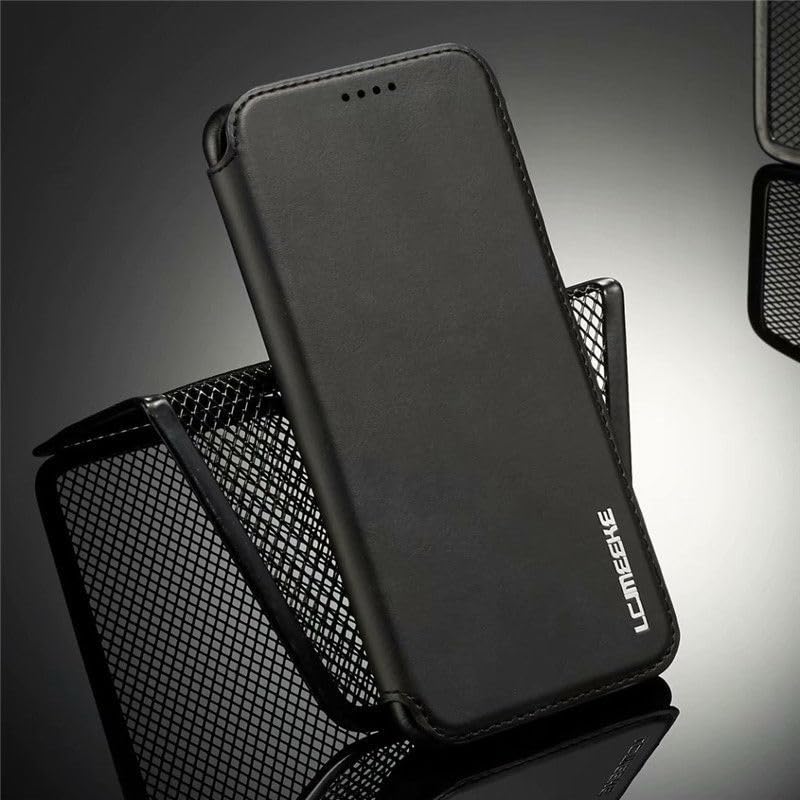 Étui en cuir rigide iPhone 12 Mini noir au profil ultra fin