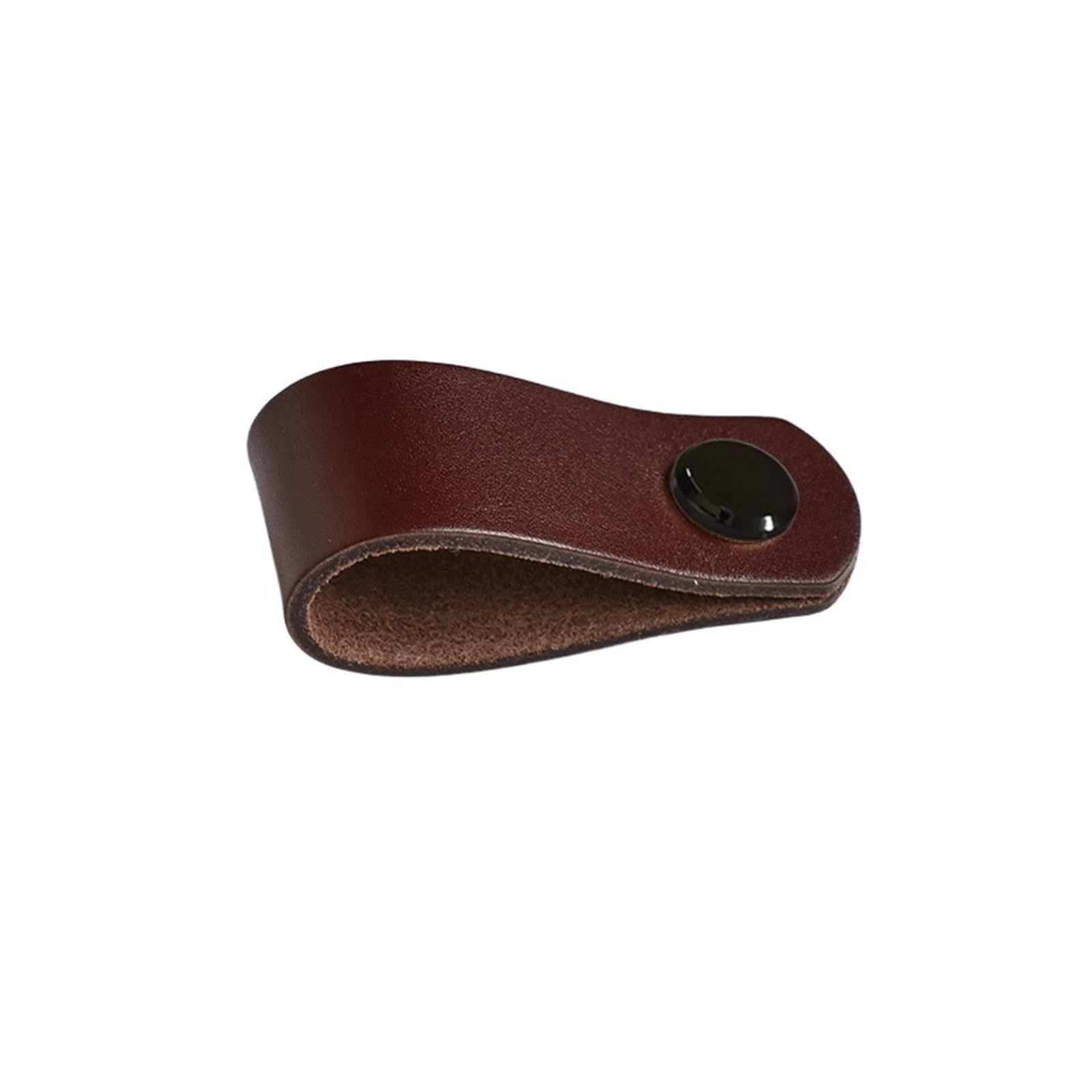 CQAHDSEVF Leather Drawer Pulls, Multicolor Leather Cowhide Drawer Handle for Cabinet Wardrobe Door Furniture Pulls Knobs(Black)