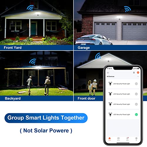 Emaner Smart Led Security Light With Motion Sensor, Work With Alexa/Google Home, Warm White To Daylight White And Brightness Adjustable, App Controlled Wifi Flood Light For Outdoor Backyard (1-Pack) #TOP6