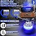 OPL5 Remote Control Beacon Light, Rechargeable Wireless Blue Flashing Lights with Magnetic, High Low Brightness, 15 Modes Strobe Lights for Snowplow Tow Work Trucks Tractor