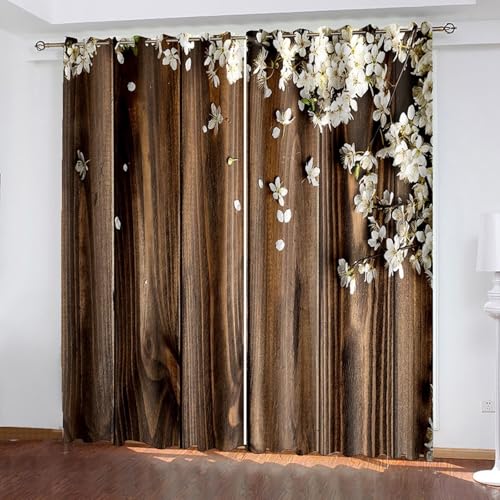 Cortinas occidentales marrones Bishilin para cocina estilo rústico 2 paneles 84x84 pulgadas 2