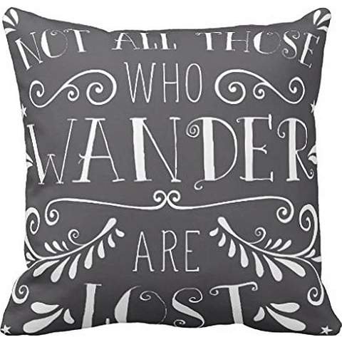 Not all Those Who Wander Are Lost Throw pillow case 2424