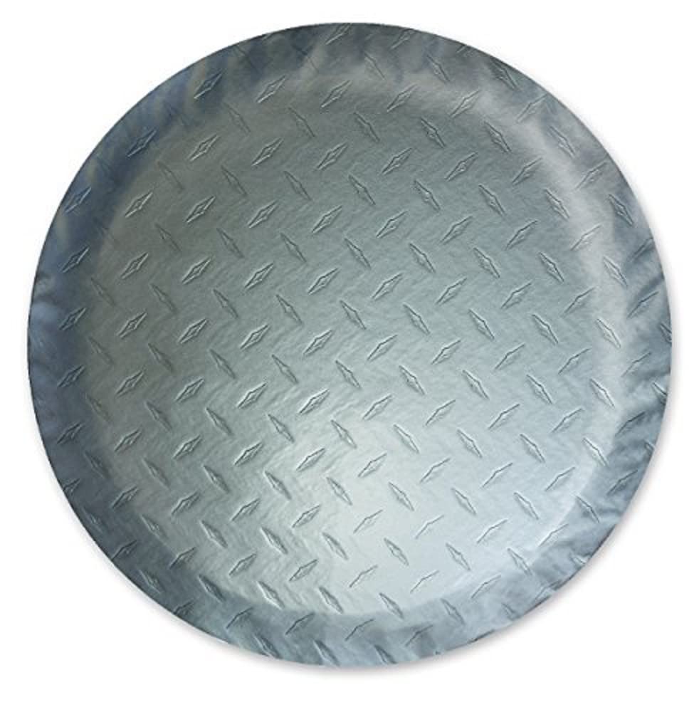ADCO 9755 Silver Diamond Plated Steel Vinyl Spare Tire Cover F, (Fits 29" Diameter Wheel)