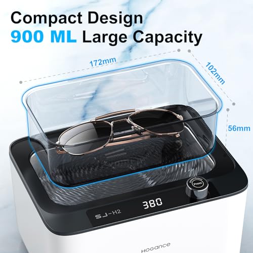 Hogance Ultraschallreinigungsgerät Ultraschallreiniger 900ML/50W, 45kHz Digitaler Ultraschallgerät...