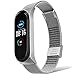 OcioDual Correa Metálica Compatible con Xiaomi Mi Smart Band 5 6 Plata Pulsera de Recambio Repuesto Acero Inoxidable Brazalete