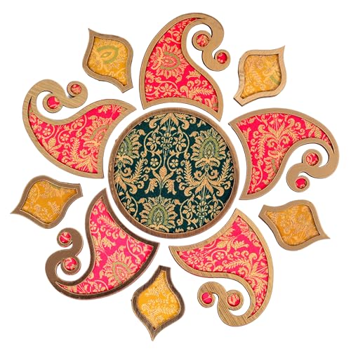 Rangoli Patola Wooden Handcrafted Indian Traditional Home Décor for Festival