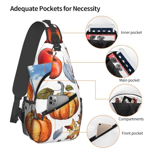 Bolso cruzado deportivo con estampado de otoño unisex miniatura 4