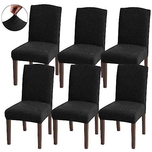 Granbest High Stretch Dining Chair Slipcovers, Universal Fit Jacquard Parson Dining Chair Covers
