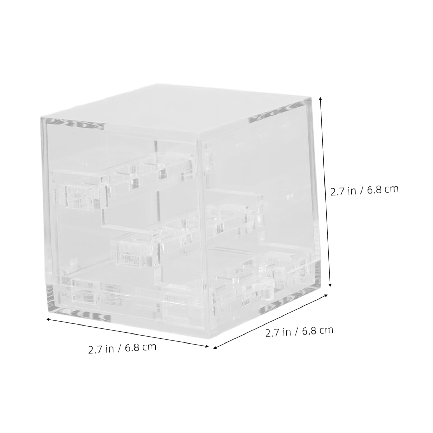PRETYZOOM Crystal Diamond Tray Display Box Acrylic Jewelry Display Stand Gemstone Display Boxes Acrylic Jewelry Storage Display Case Cube Crystal Stands