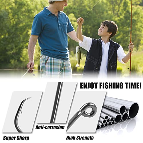 Fishing Hooks Tackle Box, 100Pcs Circle Hooks Worm Hooks Baitholder Hooks Octopus Hooks Kit For Trout Bass Catfish Panfish Crappie Bluegill Saltwater Freshwater Fishing Tackle #TOP1