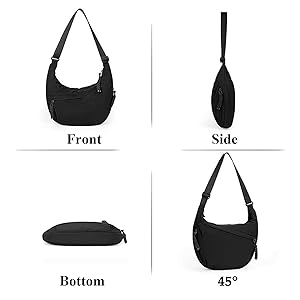 GSenhui Crescent Bag for Women Half Moon Bag Nylon Dumpling