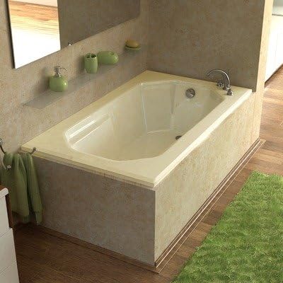Montserrat 36 x 60 x 23" Rectangular Soaking Bathtub Color: Biscuit, Tile Flange: No, Front Skirt: Yes