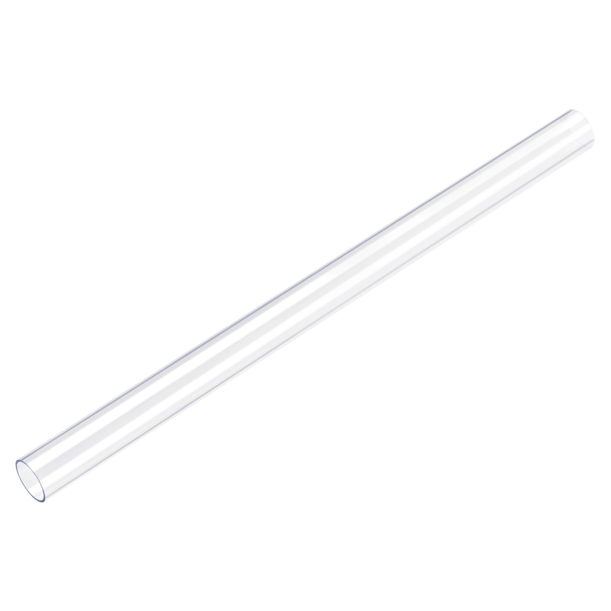 uxcell Rigid Round Clear Tubing 20mm(3/4'') ID x 21mm(13/16'') OD x 1Ft Length Plastic Tube