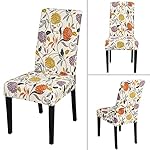 JQinHome Pattern Chair Covers for Dining Room Set of 4, High Stretch Removable Washable Parsons Chair Slipcover for Home Party Hotel Wedding Ceremony (Flower,4PCS) - Image 3