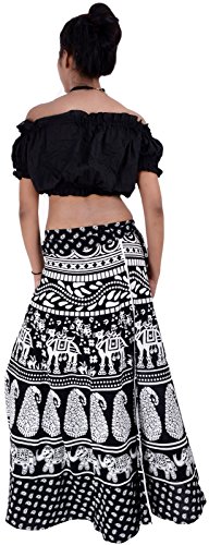 Wevez Pack of 3 Pcs Cotton Long Wrap Around Skirts3