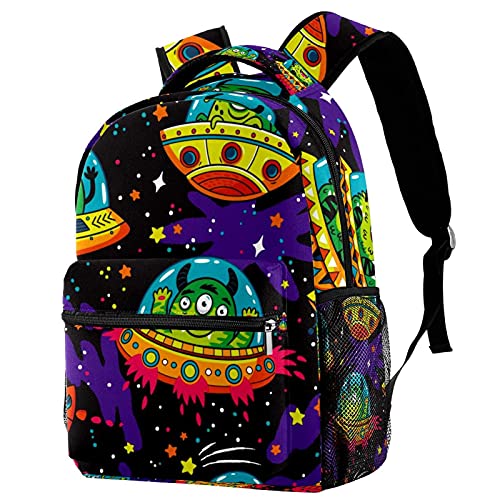 Sac à dos voyage ergonomique monstres alien avec poche filet gourde externe