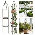 6.3Ft 100% Metal Garden Obelisk Trellis for Climbing Plants Outdoor, Rose Trellis for Potted Plants, Sturdy Garden Trellis for Climbing Vines, Vegetables, Flowers Stands, 1 Pack
