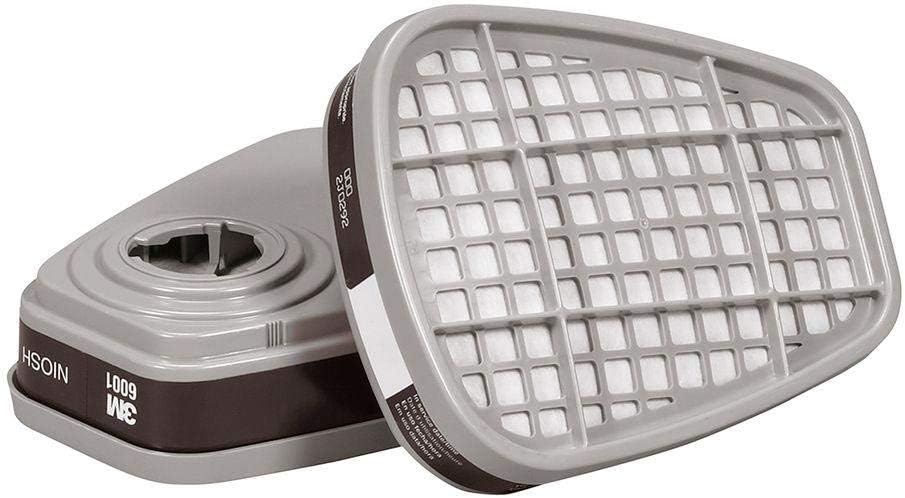 3M 6000 Series NIOSH Approved Respirator Cartridges Cartridge,ORGANICVPR,2/PK (Pack of8)
