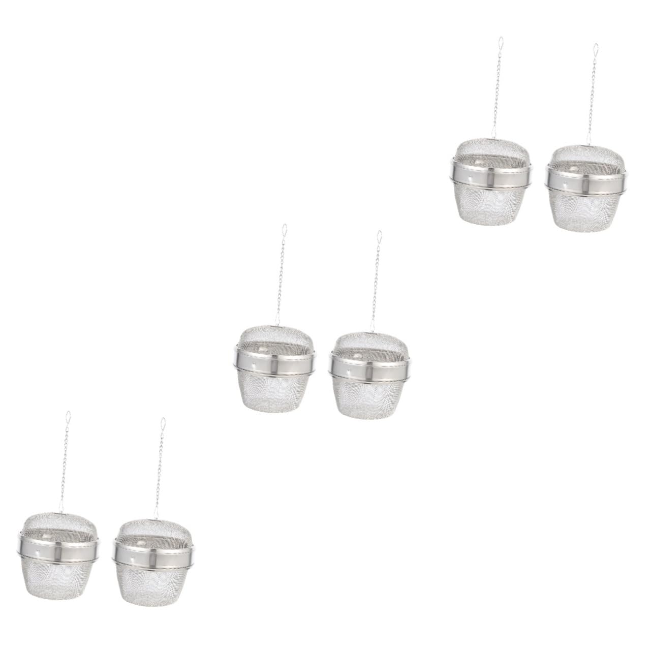 Mikinona 6piezas Bolsas De Colador Inoxidable Para Infusión De y Especias De Accesorio Multifuncional De Cocina Para Filtrar Sopa y Limpiar Joyería