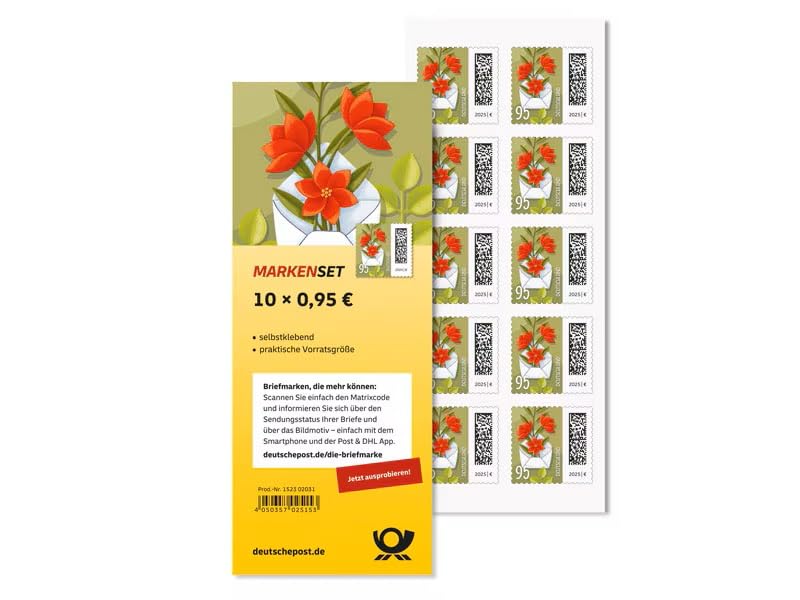 Deutsche Post Briefmarken 10x 0,95€ Briefmarken selbstklebend...