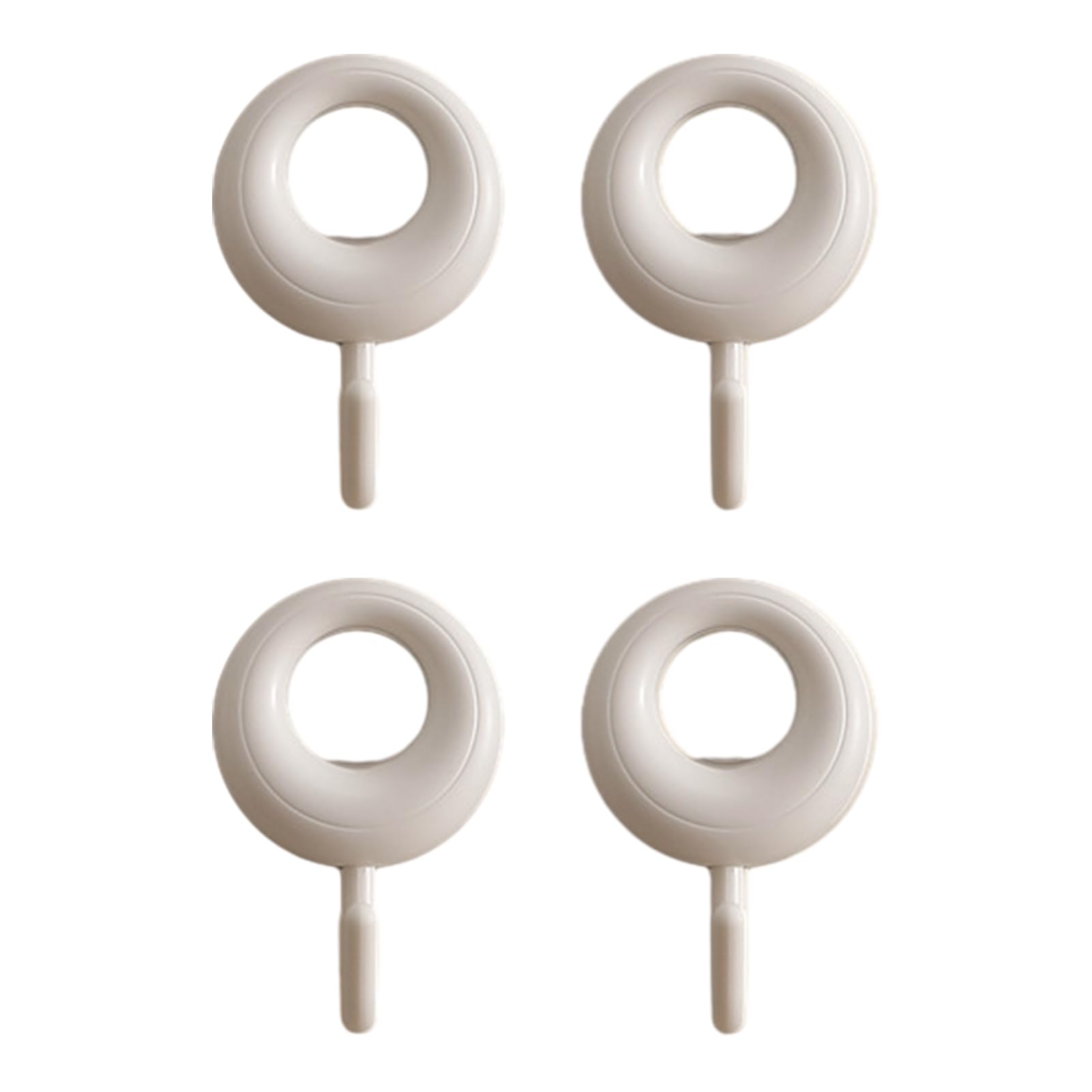 Virelynx 4PCS Hooks Adhesive – No Drill Hooks Strong Stickiness, Hanging Organizer for Bathroom Kitchen Towel Coat