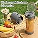 Tragbarer Mixer, 600ml Smoothie Maker to Go, Portabler Elektrischer Saftpresse mit 12 Klingen Edelstahl, Leistungsstarker Elektrischer USB-Entsafter mit Digitalanzeige für Reisen Büro Zuhause Sport