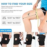 AVIDDA Knee Support with Open-Patella Design for Joint Pain, Sports, Injury Rehabilitation, Adjustable Knee Brace for Men Woman with 3 Straps, for Knee Circumference (12.5" to 18.5") - Image 2