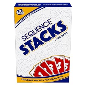 Goliath Sequence Stacks Card Game – Sequence Fun in a Five-Card Run, White