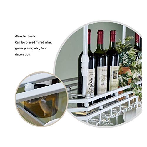 Porte-gobelet suspendu pour verres à vin et solution de rangement bronze - 3