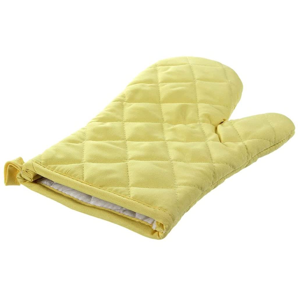 Deux Gants en Coton pour Four À Micro-Ondes Peuvent Être Lavés des Mains De Protection Jaunes Résistantes La Chaleur l'usure Et Aux Brûlures