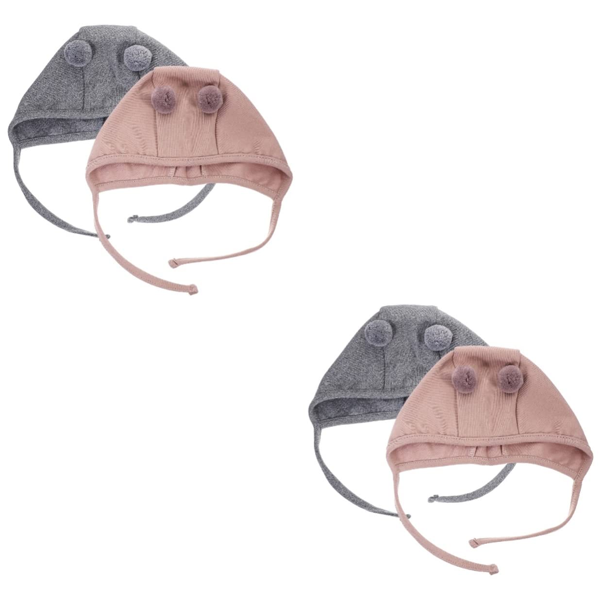 Lot de 10 bonnets pour bébé en laine fine et coton bio style confortable