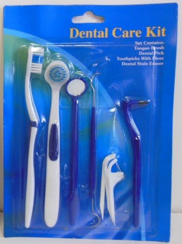 8pcs Blue Dental Care Kit Tool Set (Oral Toolkit)