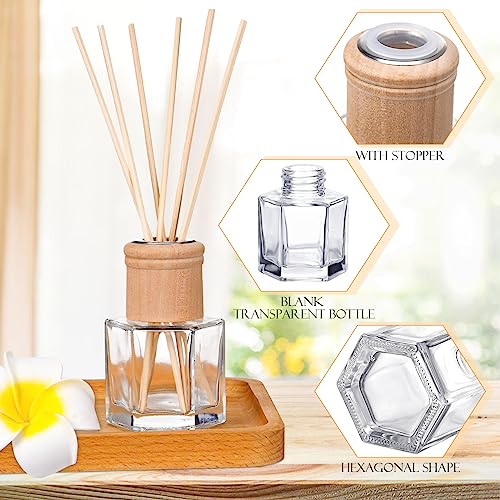 Set de 20 Difusores de Varillas Roshtia 50 ml Vidrio Hexagonal miniatura 3