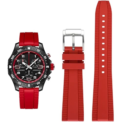 FKM Rubber Band For Breitling Superocean Watches With Buckle, Rubber Watch Band Straps For Breitling Professional Watches