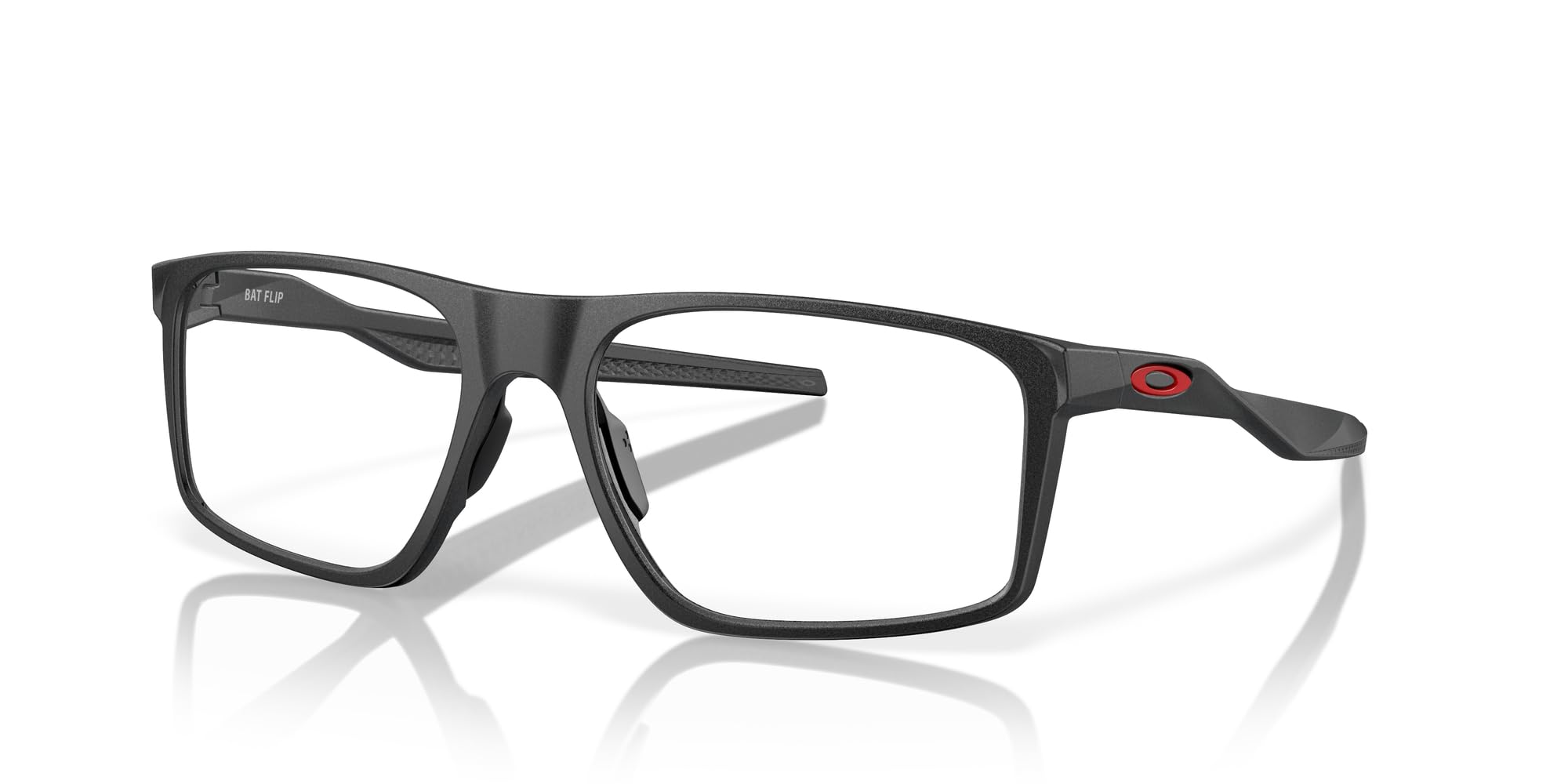 Oakley Męskie prostokątne oprawki okularów na receptę Ox8183 Bat Flip, Satynowa lekka stal/soczewka demo, 56 mm