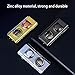 Dual-Flame Butane Lighter, with Transparent Fuel Window, Refillable, Adjustable Flame, Ideal as a Gift.(Silver)