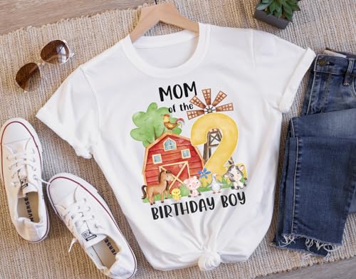 Barnyard Farm Animals T-shirt, Customizable Family Birthday Party Shirts, White, Birthday Boy3