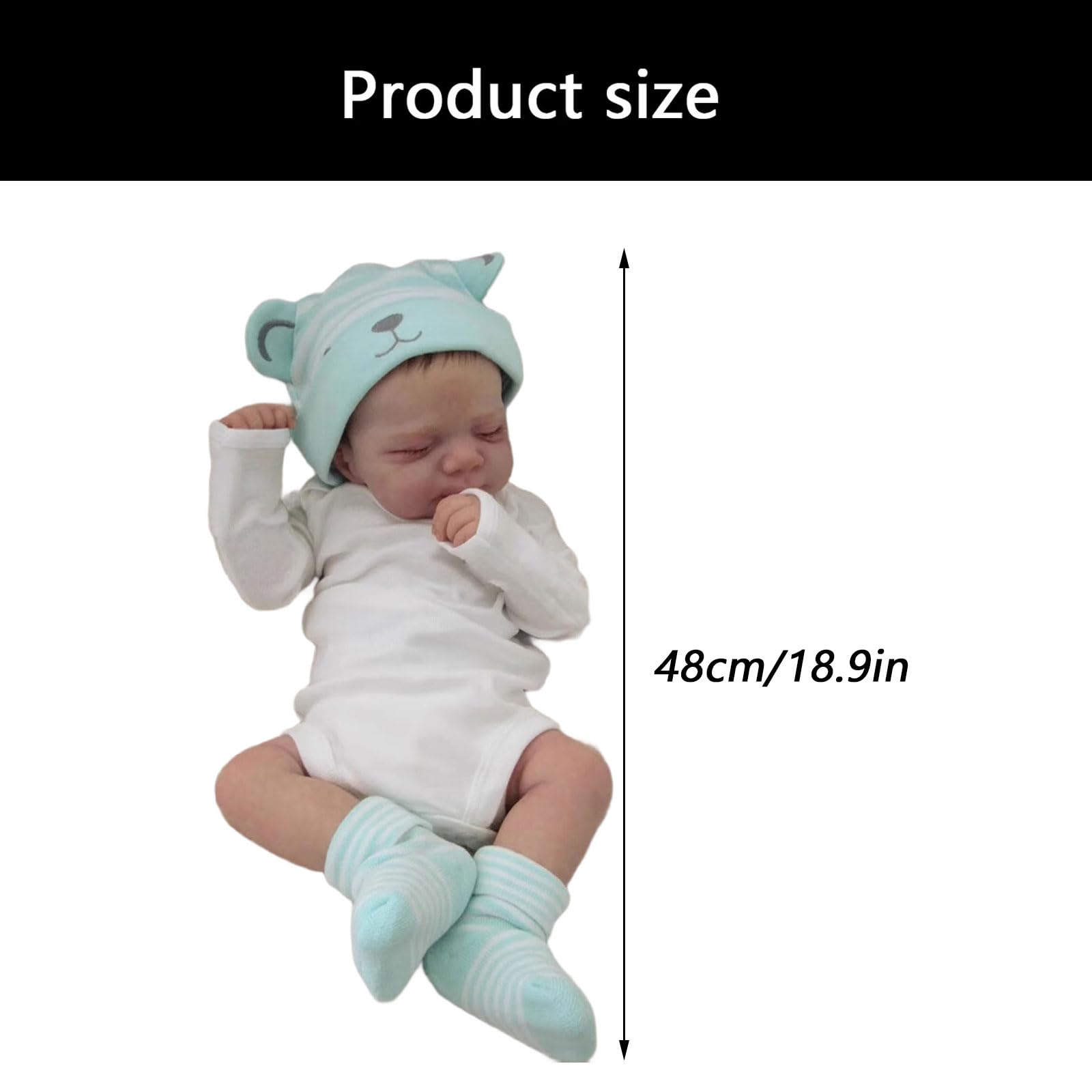 Mitmachbares 48-cm Rekord Babyspielzeug, die echte Hautstruktur und sanfte Gewichtsverteilung für pädagogisches Spiel und emotionales Wachstum hervorhebt und realistische Touch Wiederbelebung des