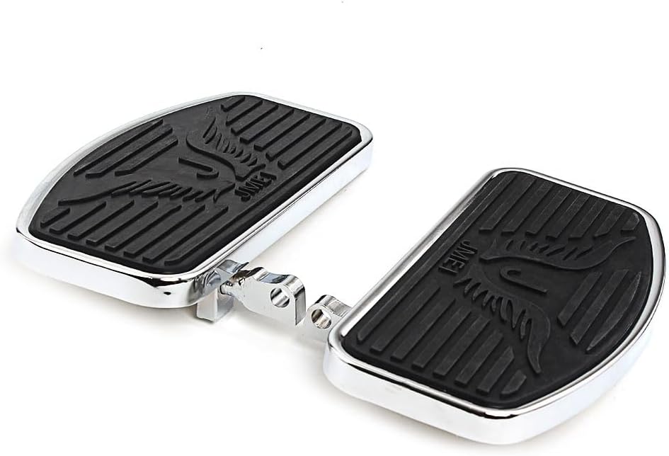 Adjustable Footboards Universal Front Foot pegs Fit for Harley Touring Sportster Softail Dyna Series Models W/Male-Mount Style Footpeg Support,Black