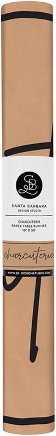 Santa Barbara Design Studio Disposable Table Runner Roll Kraft Paper Tablerunner, 50' L x 18" W, Charcuterie