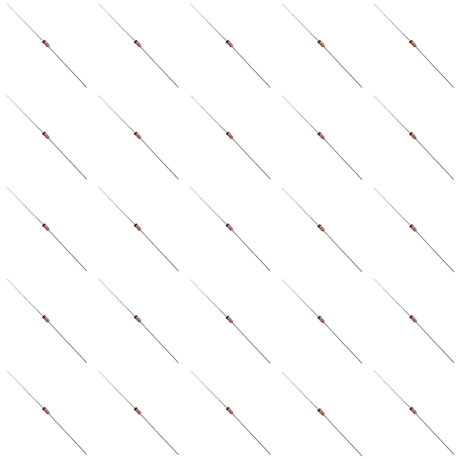30pcs1N34A Detection Diode Germanium Detection Diode 65V，DO-7.
