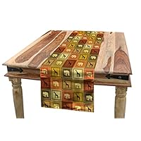 ABAKUHAUS Donkerblauw Tafelloper, Sneeuwvlokken Kerstmis Art, Eetkamer Keuken Rechthoekige Loper, 40 x 225 cm, Veelkleurig