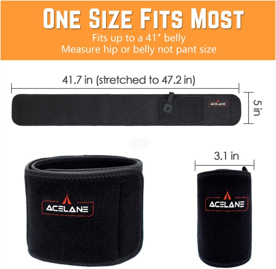 Acelane Belly Band Holster for Concealed Carry Abdominal Band Gun Holster Tactical Elastic Waist Pistols Adjustable Belly Wrap IWB OWB Mag Pouch Fits Firearm Handgun Revolvers for Men & Women - Image 6