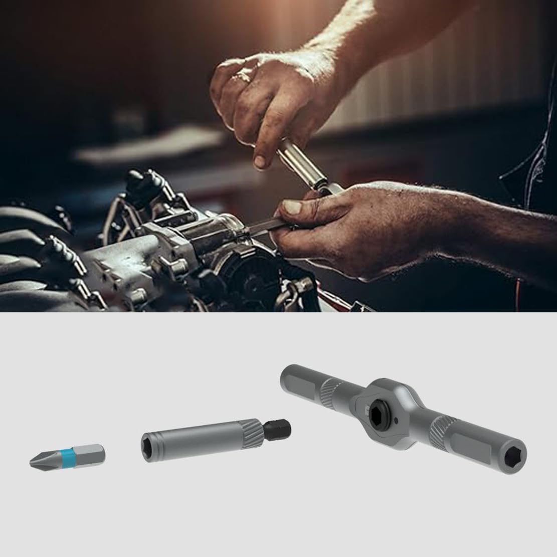 24 In 1 Ratchet Screwdriver Sets, Multipurpose Repair Tool, Magnetic Impact Screwdriver Bits Set, Manual Hardware With Aluminum Alloy Handle, for Home Improvement, Diy, Work, Car