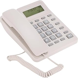 Fitto Desktop Corded Landline Phone with LCD Display – Reliable Home or Office Telephone with Clear Sound
