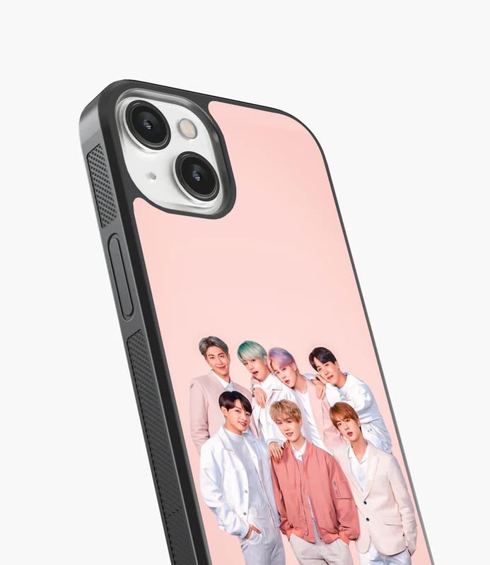 FOKAT All BTS Members Printed 2D Glass Finish Premium Apple iPhone