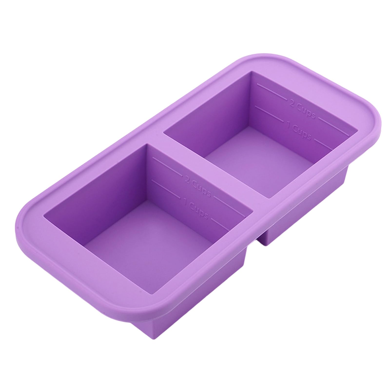 MALSSE Of 1 Silicone Freezers Molds with Lid for Ice Cubes Juices and Food Storage Space Saving Kitchen Essential Ice Block Tray with Cover